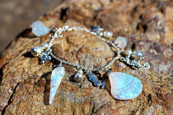 Bracelet de sirène "Trésor argenté" - bracelets de sirène - bijoux Galatée Merveilles - bijoux de sirène - bijoux coquillage - bijoux fantaisies