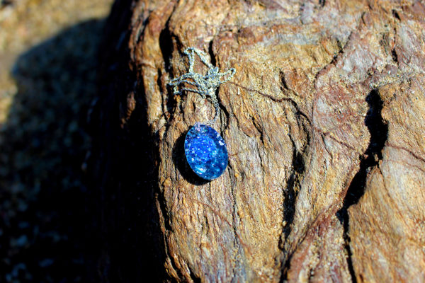 Pendentif "Cristal bleu" - bijoux galatée merveilles - pendentif de sirène - bijoux de sirène - bijoux coquillage - bijoux fantaisies - colliers de sirène